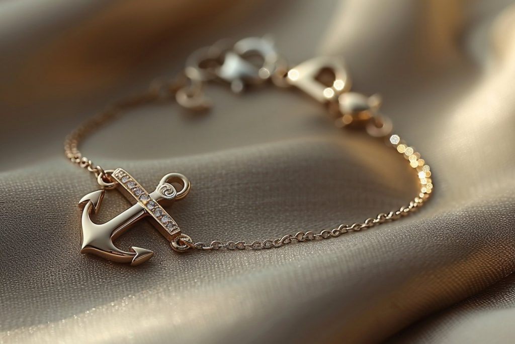 Le charme incomparable du bracelet ancre avec initial