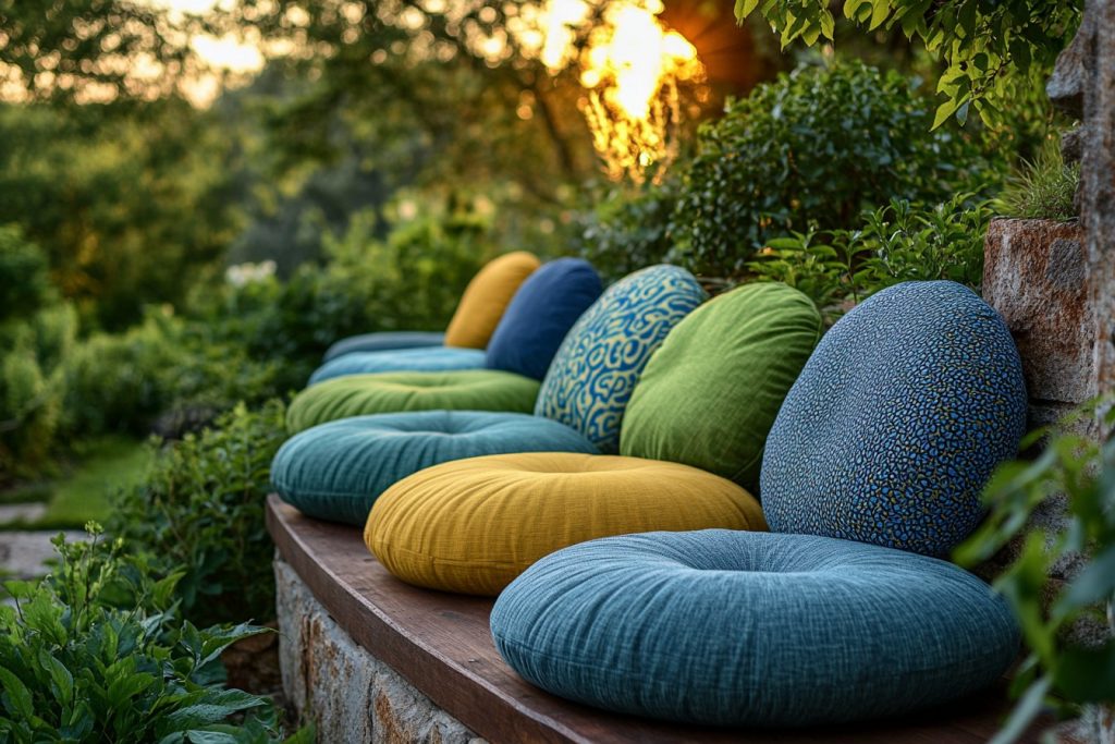Coussins ronds : ajoutez une note de couleur à votre jardin