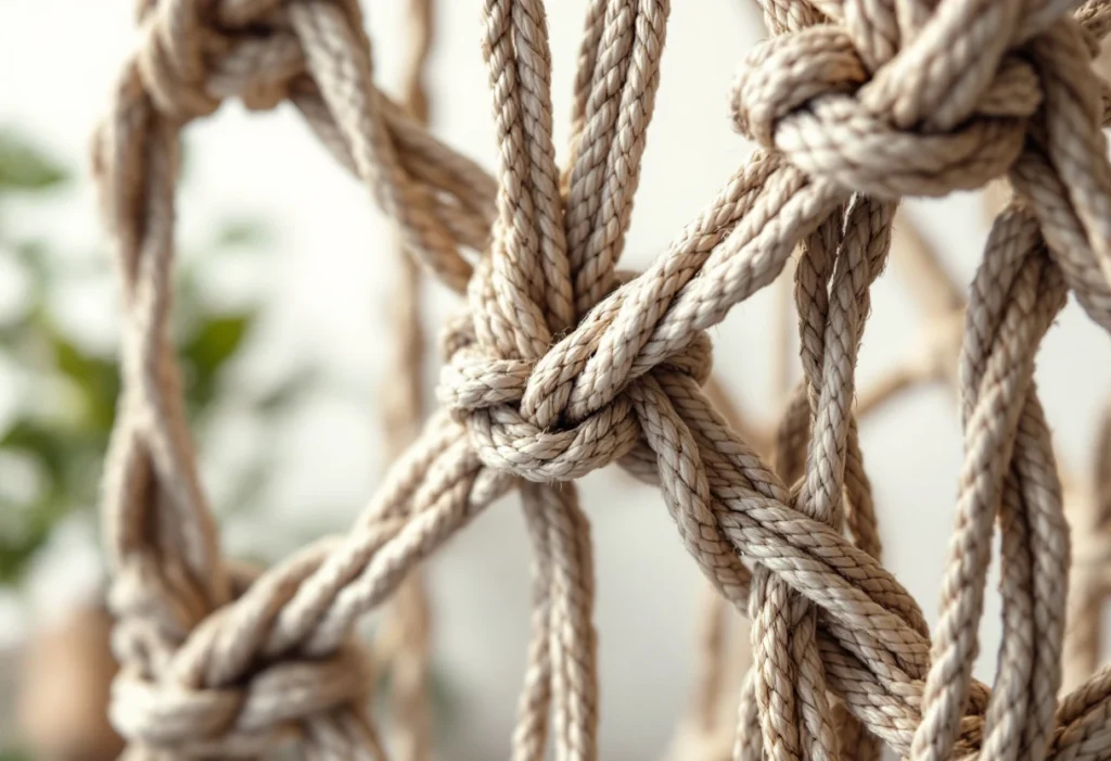 Techniques avancées de nœuds et motifs macramé peu connus :