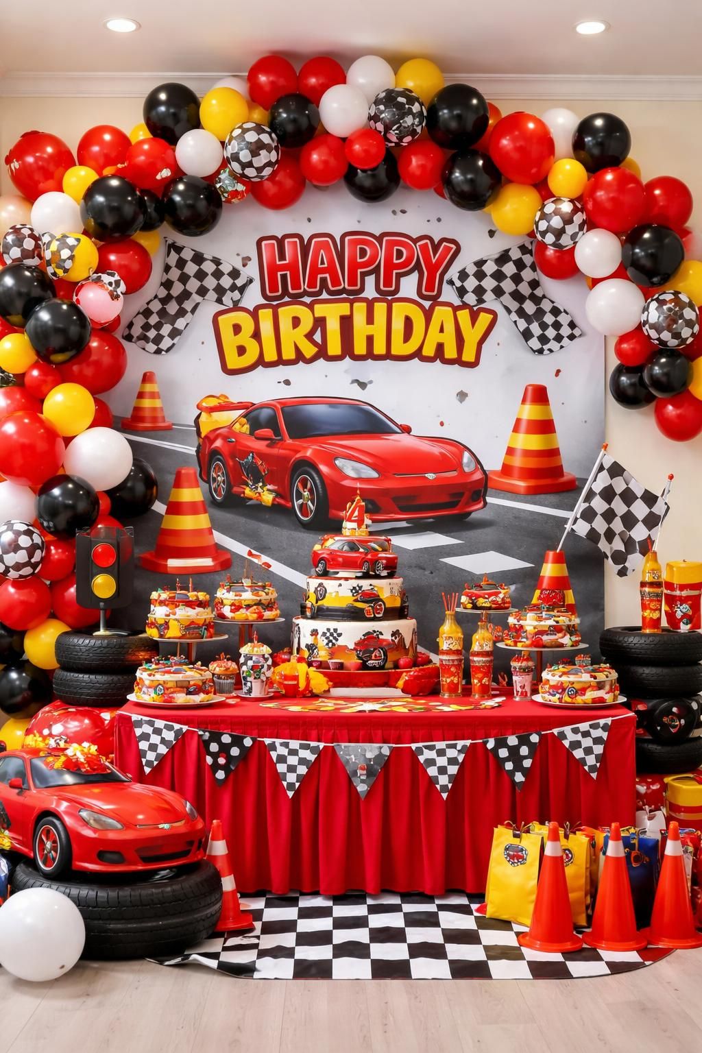 organisez un anniversaire inoubliable sur le thème des voitures avec un gâteau ferrari spectaculaire et une animation karting passionnante pour enfants. faites revivre la magie de la course pour les petits pilotes !