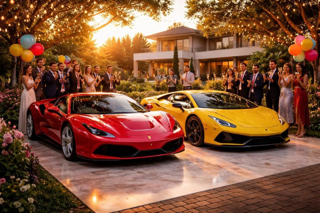 Organiser des anniversaires avec location de Ferrari F8 Tributo ou Lamborghini Huracan