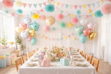 découvrez comment organiser une salle de fête pour enfants en utilisant les décorations colorées et originales de ginger ray et my little day pour une ambiance magique et joyeuse.