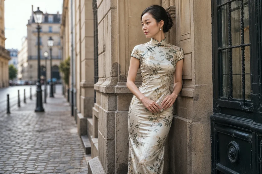 De shanghai à paris, le cheongsam continue d’inspirer les dressings féminins