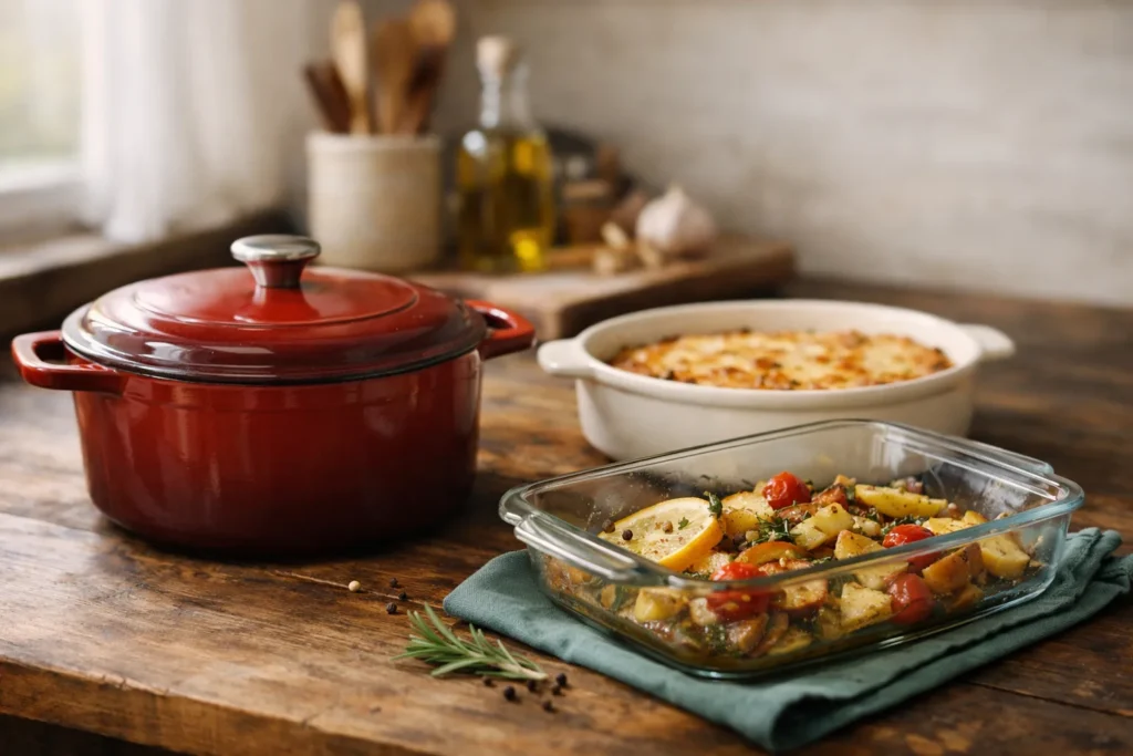 Cadeau cuisine qui dure : fonte émaillée, céramique, verre trempé
