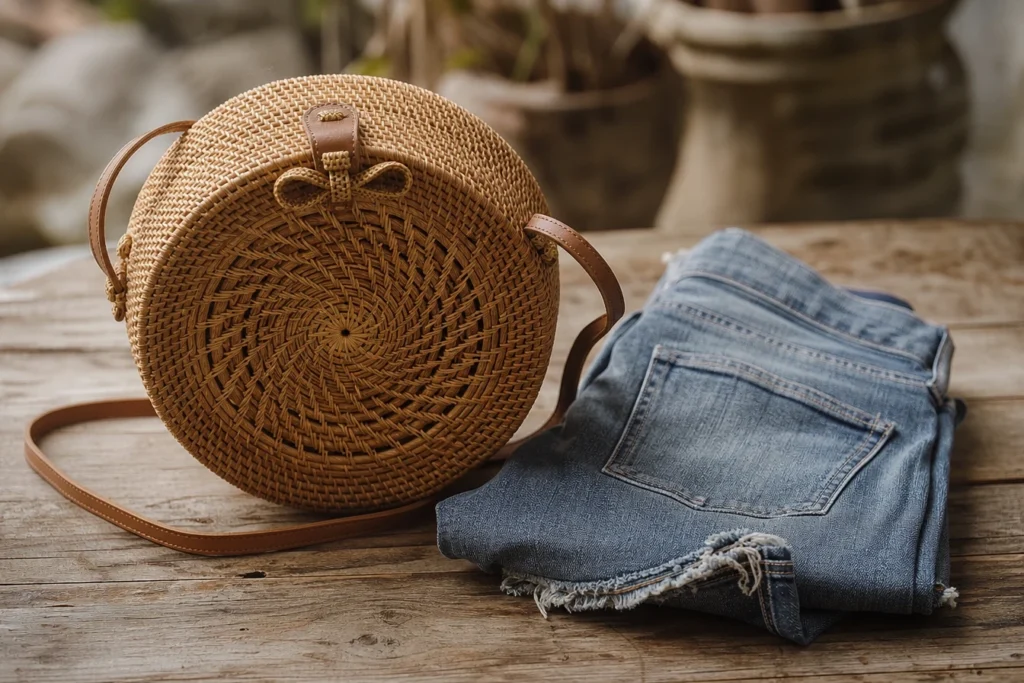 Le sac en rotin : l’accessoire qui transforme un jean basique en look chic